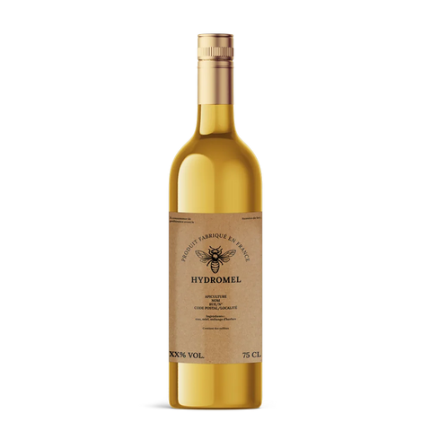 Naturelle Nadia –  Étiquette hydromel 75 cl – 85 × 125 mm rectangulaire