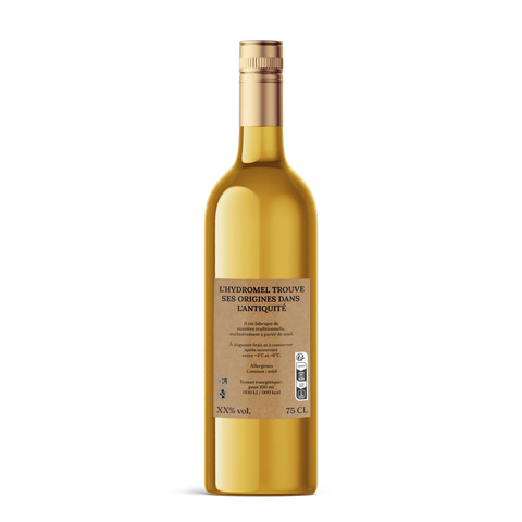 Naturelle Nadia – Étiquette arrière hydromel 75 cl – 70 × 100 mm rectangulaire