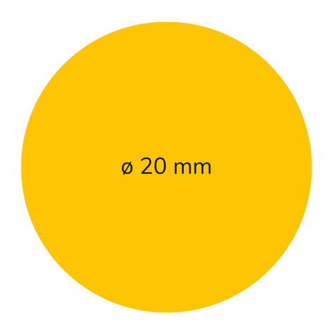 Étiquette ronde 20x20mm | Vierge