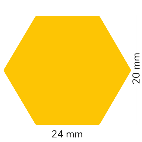 Étiquette hexagone 24x20mm | Vierge