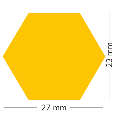 Étiquette hexagone 27x23mm | Vierge