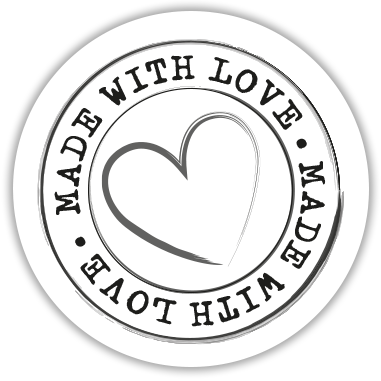 Étiquette ronde 30x30mm | Made with Love