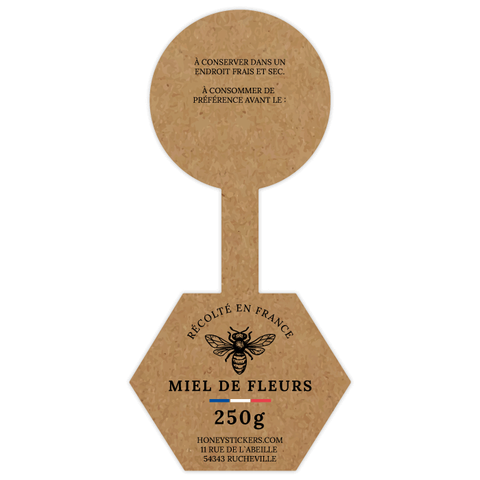 Naturelle Nadia – Étiquette de scellage hexagone 250g