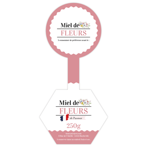 Romantique Romain – Étiquette de scellage hexagone 250g