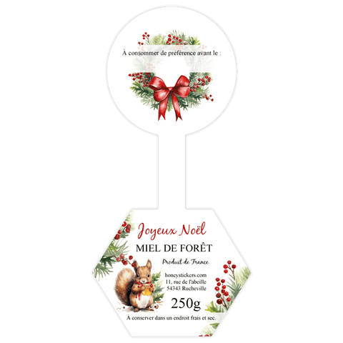 Merveilleux Mathieu – Étiquette de scellage hexagone 250g