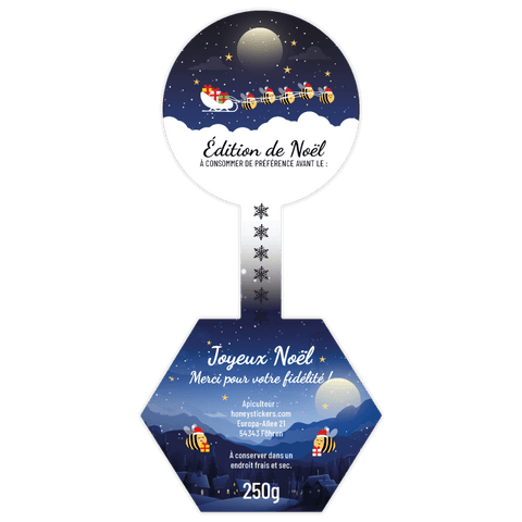 Confortable Clément – Étiquette de scellage hexagone 250g