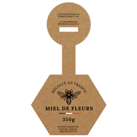 Naturelle Nadia – Étiquette de scellage hexagone 350g