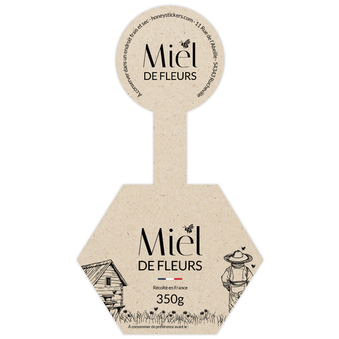 Douce Dominique – Étiquette de scellage hexagone 350g