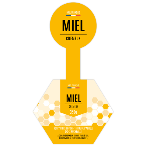 Gourmand Gabriel – Étiquette de scellage hexagone 350g