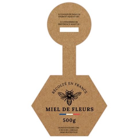 Naturelle Nadia – Étiquette de scellage hexagone 500g