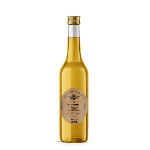 Naturelle Nadia –  Étiquette hydromel 50 cl – 70 × 90 mm ovale