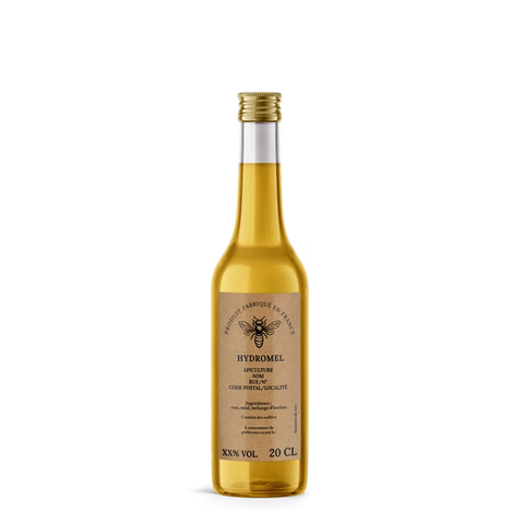 Naturelle Nadia – Étiquette hydromel 20 cl – 50 × 90 mm rectangulaire