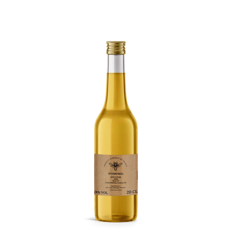 Naturelle Nadia – Étiquette hydromel 20 cl – 70 × 60 mm rectangulaire