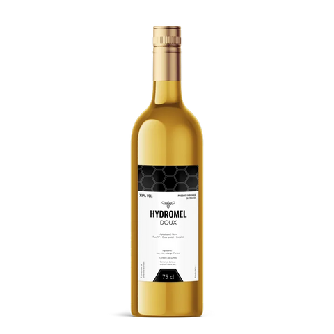 Moderne Marlo –   Étiquette hydromel 75 cl – 65 × 125 mm rectangulaire