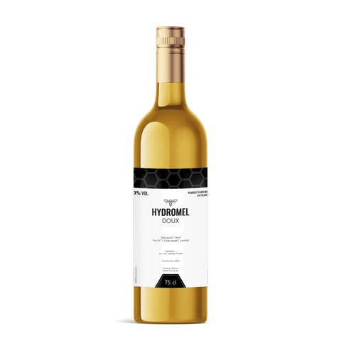 Moderne Marlo –  Étiquette hydromel 75 cl – 85 × 125 mm rectangulaire