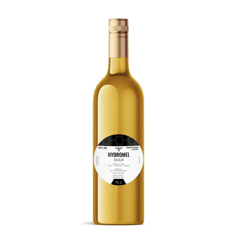 Moderne Marlo –  Étiquette hydromel 75 cl – 90 × 90 mm ronde
