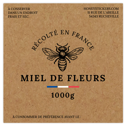 Naturelle Nadia – Étiquette rectangulaire 1kg