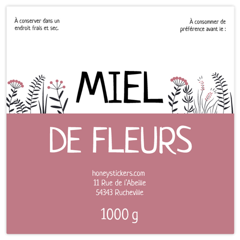 Mignonne Marie – Étiquette rectangulaire 1kg