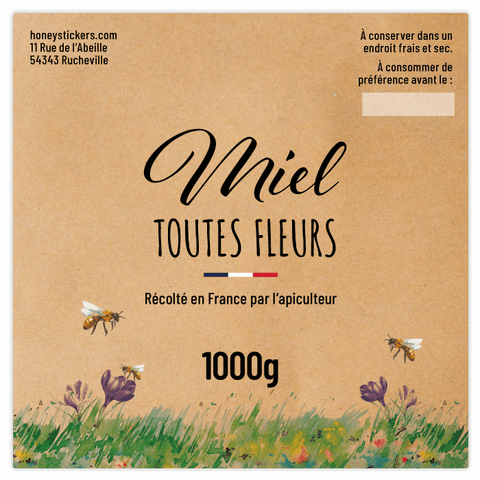 Lumineuse Léa – Étiquette rectangulaire 1kg