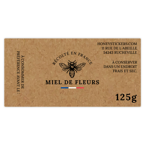 Naturelle Nadia – Étiquette rectangulaire 125g