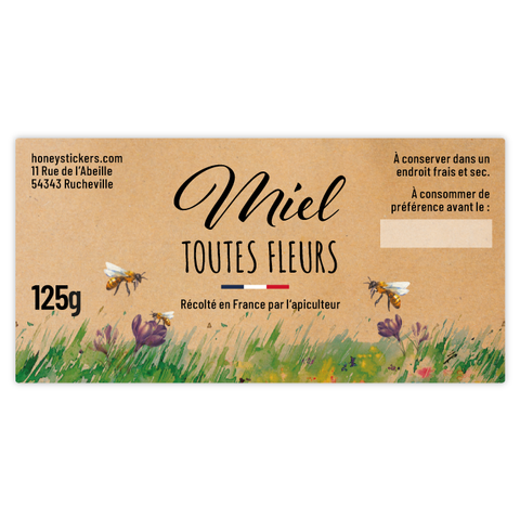 Lumineuse Léa – Étiquette rectangulaire 125g