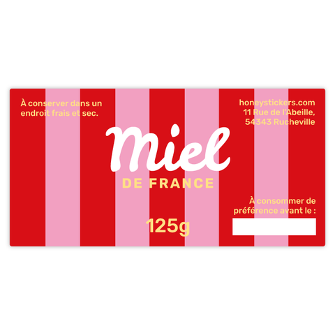 Rayonnante Rosalie – Étiquette rectangulaire 125g