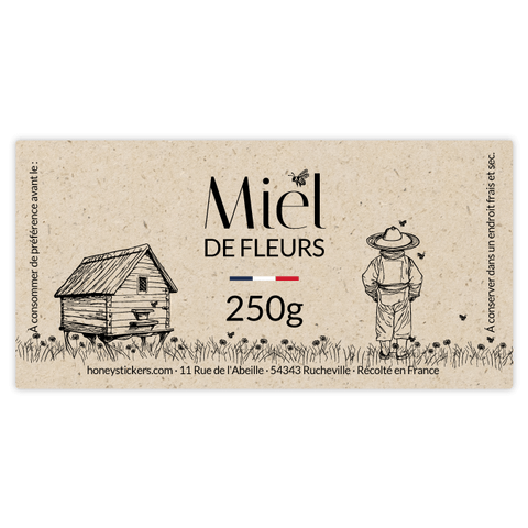Douce Dominique – Étiquette rectangulaire 250g