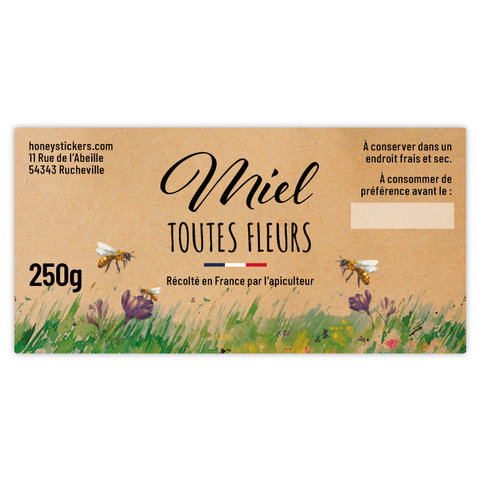 Lumineuse Léa – Étiquette rectangulaire 250g