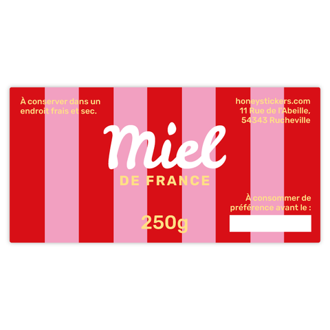 Rayonnante Rosalie – Étiquette rectangulaire 250g
