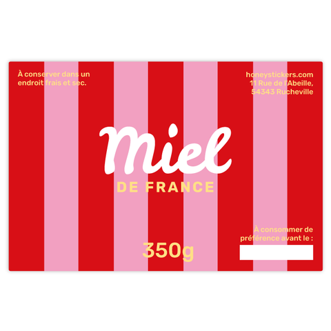 Rayonnante Rosalie – Étiquette rectangulaire 350g