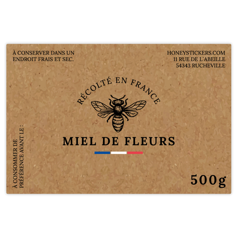 Naturelle Nadia – Étiquette rectangulaire 500g