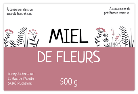 Mignonne Marie – Étiquette rectangulaire 500g