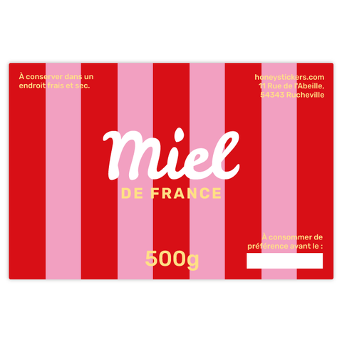 Rayonnante Rosalie – Étiquette rectangulaire 500g