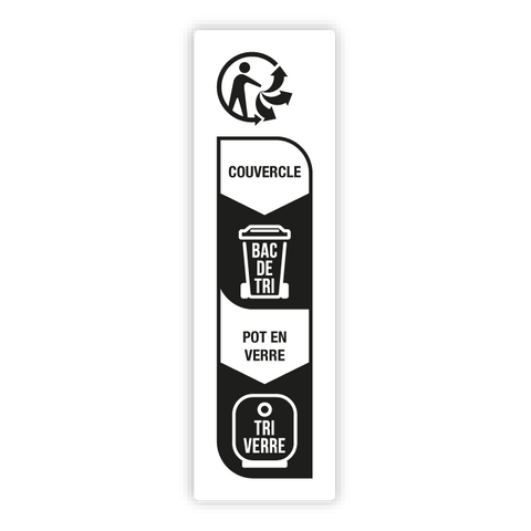 Étiquette rectangulaire 12x40mm | Info-tri