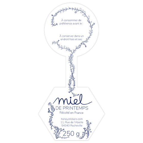 Classique Chloé – Étiquette de scellage hexagone 250g