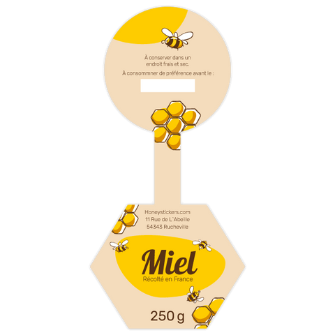 Adorable Aurélie – Étiquette de scellage hexagone 250g