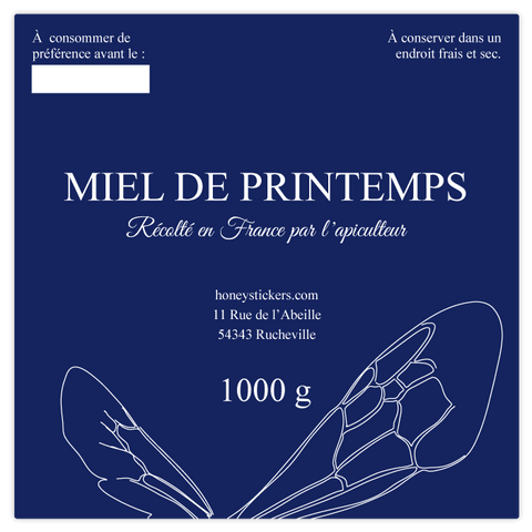 Bleu Bernard – Étiquette rectangulaire 1kg