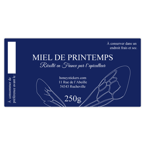 Bleu Bernard – Étiquette rectangulaire 250g