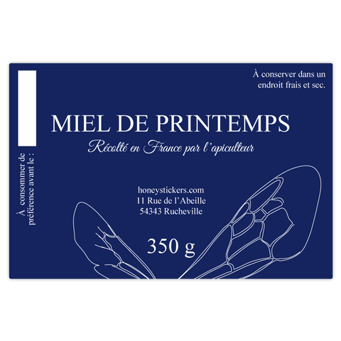Bleu Bernard – Étiquette rectangulaire 350g