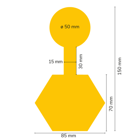 Charmant Charly – Étiquette de scellage hexagone 350g